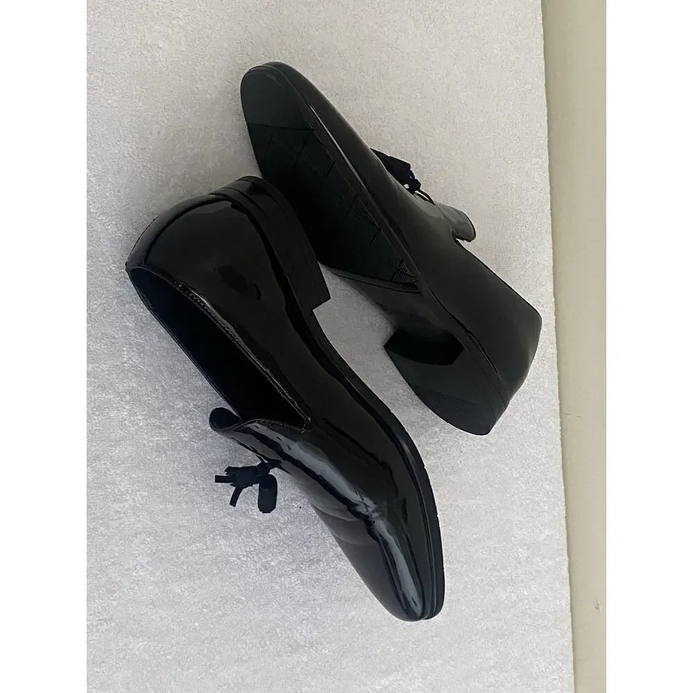 Stacy Adams Men's Phoenix Tassel Slip On Dress Shoes Black Patent Size 7.5‎